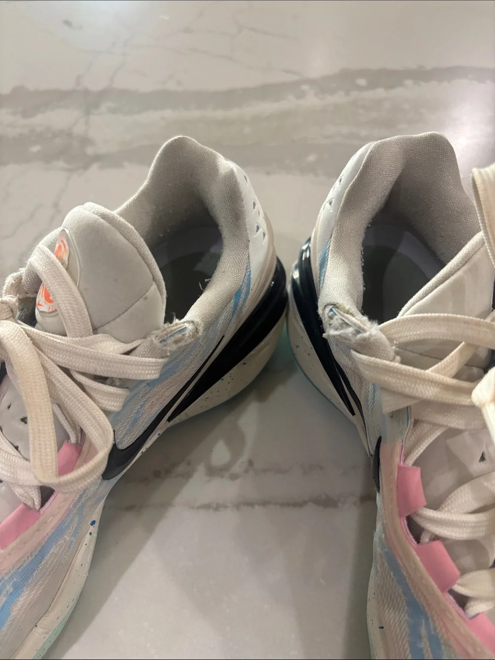 GT Cut2 Nike White Sneakers with Blue & Pink Accents